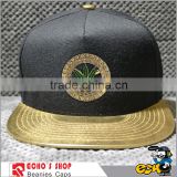 2016 black custom metal plate snapback hat acrylic Hip hop hats caps