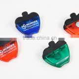 Plastic apple shape magnetic clip, Plastic power clip, Promotional magnetic power clip, PTMC024
