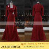 Real Works Wine Red Evening Dresses China With Detachable Cape 2015 thumbnail-1
