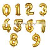 Middle Size 30 Inch Number Balloon Shiny Gold Color Foil Balloons for Party Decoration Globos thumbnail-3