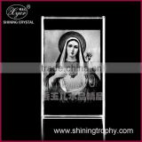 Decorative laser 3d religious crystal gifts