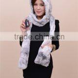 Battery Velvet Mink Heating Scarf With Cap thumbnail-6