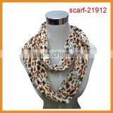 Hot Sale Leopard Infinity Circular Neck Scarf,leopard Scarf