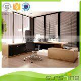 L Shaped Wooden Executive CEO Office Desk thumbnail-3