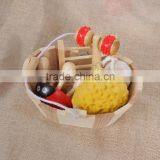 Hot Selling Natural Wooden Bath Pumice Stone and Bath Brush,bath Sponge Set