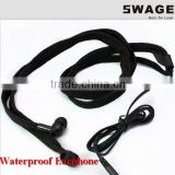 PH-w03 Professional waterproof shoelace earphones, waterproof Headset, waterproof in-ear headphone
