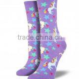 Womens Rubber Running Socks Cotton Polyester Blend Dye Sublimation Printing Socks thumbnail-3