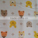 Wholesale eco-freindly printed 100% cotton knitted double jersey fabric for baby