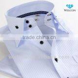 Western Style Latest Brand Design Organic Cotton High Collar Luxury Short Sleeve Fashion Business Shirt for Men thumbnail-1