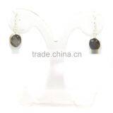 Labradorite Oval Cabochon 925 Sterling Silver Earring thumbnail-1