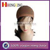 Unprocessed Human Hair Lace Front Wig With Bangs Made In China thumbnail-5