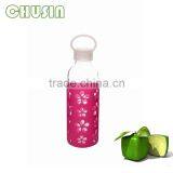Customizable Sports Water Bottle/glass Water Bottle With Silicone Sleeve 100% BPA Free and Food Grade thumbnail-1