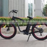 New style fat tire electric beach cruiser bicycle with 500w high power battery (HP-E015)