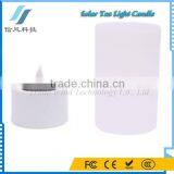 Outdoor Flickering Solar Tea Light Candle Light White