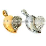 attractive heart shape jewelry usb flash drive wedding gift