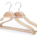 Luxury wood top clothes hnger for suit,new product made in China,with bar for pant/trousers,wardrobe hanger