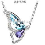 Latest Design Silver Crystal Pendant Necklace
