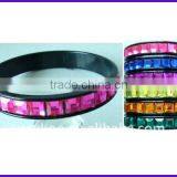 Fashion Single Line Crystal Plastic Bangles (FCH-10676) thumbnail-1
