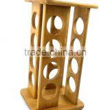 BH010 16 Holes Rotating Pepper Spice Rack With Totally Bamboo Material thumbnail-2