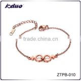 Stainless Steel Jewelry Rose Gold Plated Fashion Bracelet