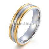 2016 Fashion Two Tone Fashion cz Surgical Stainless Steel Rings for Lovers thumbnail-4