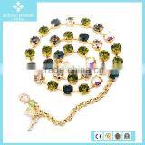 2015 Hot Sales Mix Shine Crystal Cooper Chain Necklace thumbnail-1