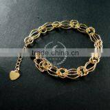19cm 14K Light Gold Plated Brass Faceted Rhombic Link Fashion DIY Bracelet Supplies 1900072 thumbnail-1