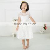 Colorful new summer lace casual designer one piece party dress baby girl flower dress children clothing