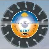 Oval_hole laser welded segmented small diamond Saw blade for long life granite cutting---STBT