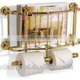 Decorative Bathroom Accessory,Metal Towel Shelf With Hooks thumbnail-1