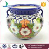 YSfp0002 Morden Vintage Handmade Ceramic Flower Pot With Earhandle thumbnail-1
