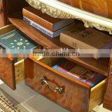 European Style TV Stand, Parquet Pattern Wooden TV Cabinet, Nice Carving Living Room TV Stand (BF01-ML048) thumbnail-6