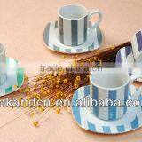 Beautiful and Hand Made Decaled Ceramic Coffee Sets thumbnail-1