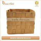 Hand Woven Natural Woven Kraft Paper Basket Weaving Bag for Storage thumbnail-2