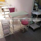 Potable Movable Ottoman Stool Hydraulic Chair With Wheels Used Salon Furniture TKN-39061 thumbnail-4