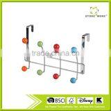 Colorful Plastic Beads Silver Metal Wire 4 Doorback Hook thumbnail-1
