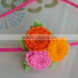 2017 New Fashion Latest Designs China Fabric Crafts Handmade Hair Decoration Cheap Wholesale Die Cut Eco Felt Flowers Headband thumbnail-1