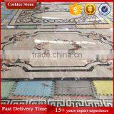 Decoration White Cream Marble Flower Pattern Waterjet Marble Mosaic thumbnail-3
