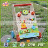Wholesale High Quality Wooden Baby Push Walker Outdoor Interesting Toy Wooden Baby Push Walker W16E061 thumbnail-6