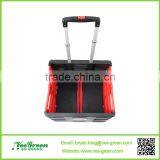 Plastic Folding Utility Cart/Lightweight Mobile Shopping Trolley thumbnail-2