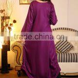 Pakistani Purple Kurti With Front Neck Diamante Buttons Designs HSd7078 thumbnail-4