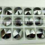 Jet Hematite Glass Bead Sew On Crystal Garment Button Rhinestones In Bulk thumbnail-1