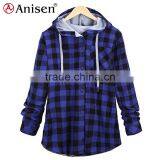 Wholesale China Fleece Women Plaids Jacket thumbnail-5