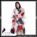 CX-G-A-58 Patchwork Mongolia Tibetan Lamb Fur Winter Fur Coat thumbnail-3