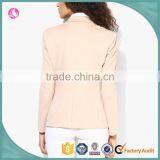 Latest Blazer Design Women Office Lady Pink Custom OEM Jacket, Woman Clothing thumbnail-3