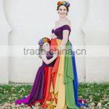 Newborn Gown Momy And Me Boho Dress Chiffon Mother Daughter Matching Dress thumbnail-3