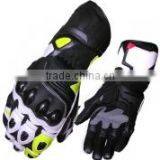 Black Motobike Racing Leather Gloves thumbnail-1
