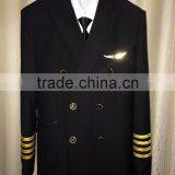 Juqian Good Quality Custom Winter Style Factory Price Green Mens Long Sleeve Airline Pilot Uniform for Captain thumbnail-4