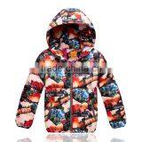 Colourful 2-6years Old Outdoor Kids Duck Down Jacket With Hood for Winter