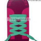Green Plastic Tip Waxed Round Shoe Laces